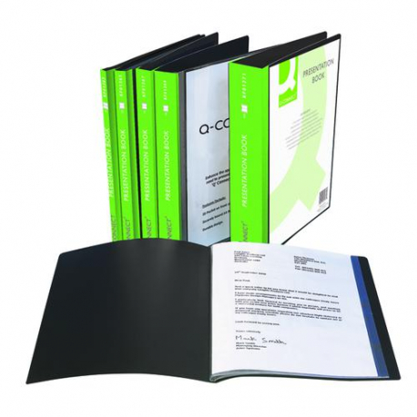 Q-Connect Presentation Display Book 10 Pocket A4 Black KF01263
