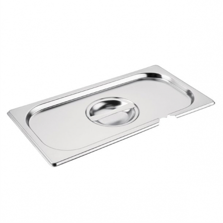 Vogue Stainless Steel 1/3 Gastronorm Notched Lid