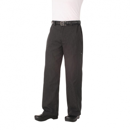 Chef Works Unisex Professional Series Chefs Trousers Grey Herringbone Stripe XL