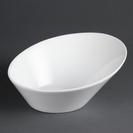 Olympia Whiteware Oval Sloping Bowls 222(W)x246(L)mm (Pack of 3)