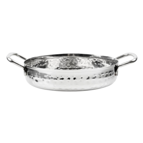 Olympia Table Presentation Handled Dish Stainless Steel Hammered 125mm
