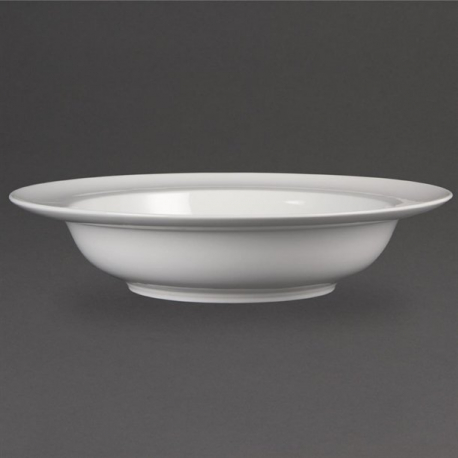 Olympia Whiteware Wide Rim Bowls 228mm 710ml-25oz 4 Pack