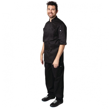 Chef Works Montreal Cool Vent Unisex Chefs Jacket Black L