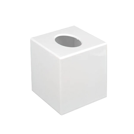 Cube Tissue Box Cover White