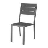 Bolero Valletta Grey Slatted Side Chair 4 Pack