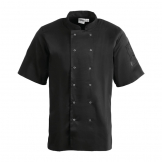Whites Vegas Unisex Chef Jacket Short Sleeve Black - XS