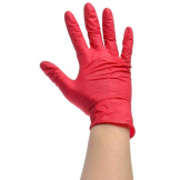 Vinyl Lightly Powdered Gloves RED - Medium (100) X 2