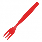Polycarbonate Fork Red Kristallon (Pack of 12)