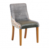 Bath Dining Chair Soft Oak with Alfresco Mandarin Back Saddle Ash Seat