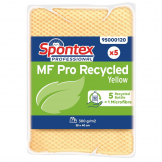 Spontex MF Pro Recycled Microfibre Cloth Yellow (pk5)