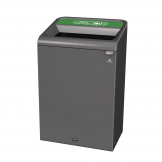 Rubbermaid Configure Recycling Bin with Mixed Recycling Label Green 125Ltr