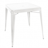 Bolero Bistro Square Steel Table White 668mm (Single)