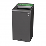Rubbermaid Configure Recycling Bin with Glass Recycling Label Green 87Ltr