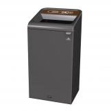 Rubbermaid Configure Recycling Bin with Food Waste Label Brown 87Ltr