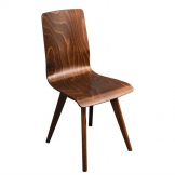 Fameg Wooden Flow Bentwood Walnut Side Chairs (Pack of 2)