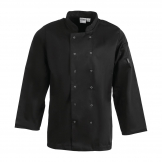Whites Vegas Unisex Chef Jacket Long Sleeve Black - XL