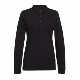 Brook Taverner Anna Womens Long Sleeve Polo Shirt Black Size M