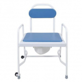 Bariatric adj ht stacking commode with det arms X 1