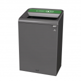 Rubbermaid Configure Recycling Bin with Glass Recycling Label Green 125Ltr