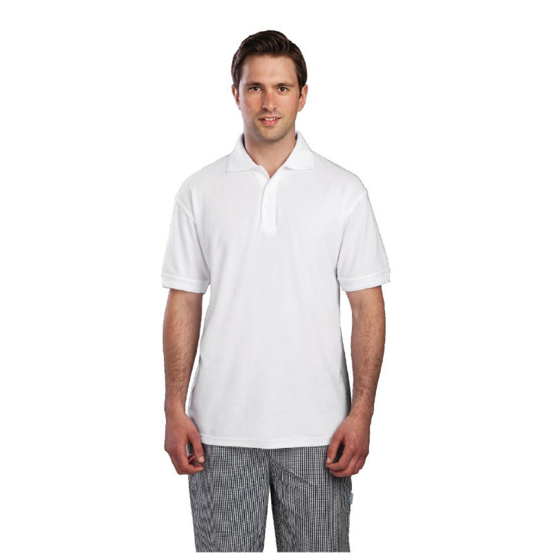 Unisex Polo Shirt White L