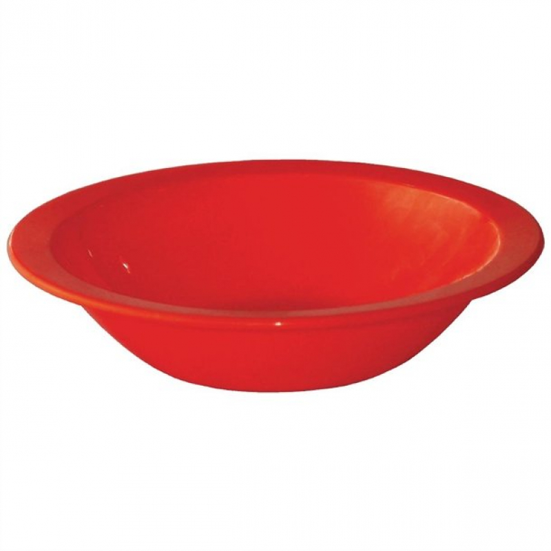 Kristallon Polycarbonate Bowls Red 172mm (Pack of 12)