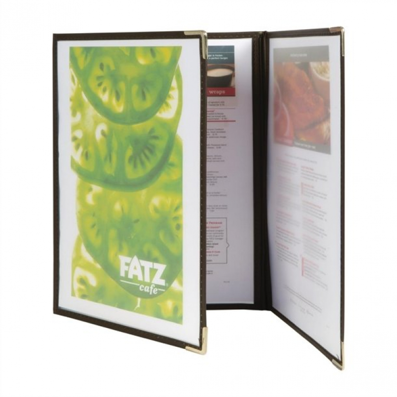 Securit Crystal Double Sided Menu Cover A4 Triple (Pack of 3)