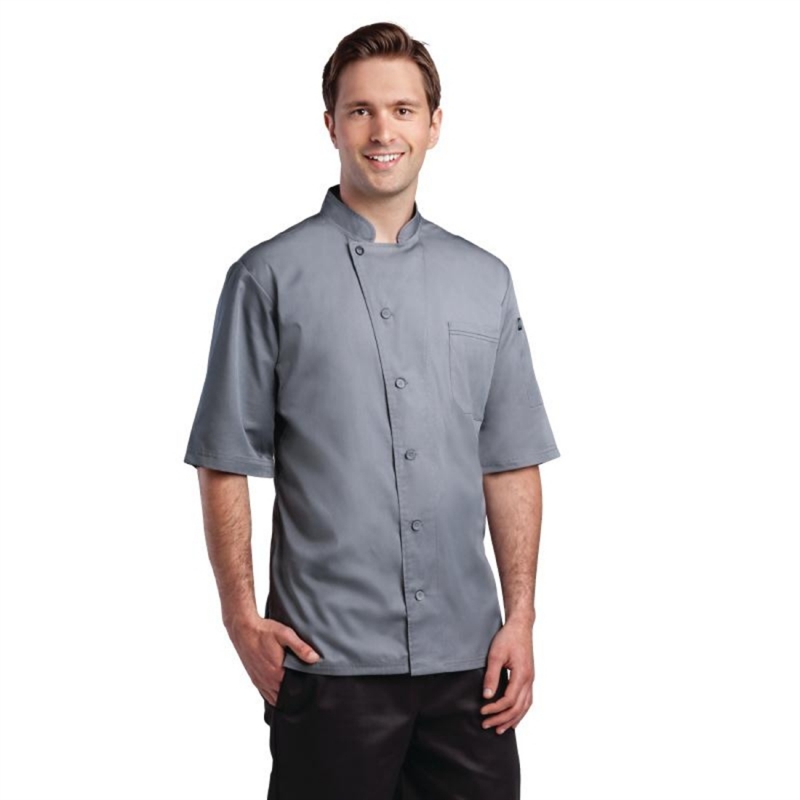 Chef Works Valais Signature Series Unisex Chefs Jacket Grey S