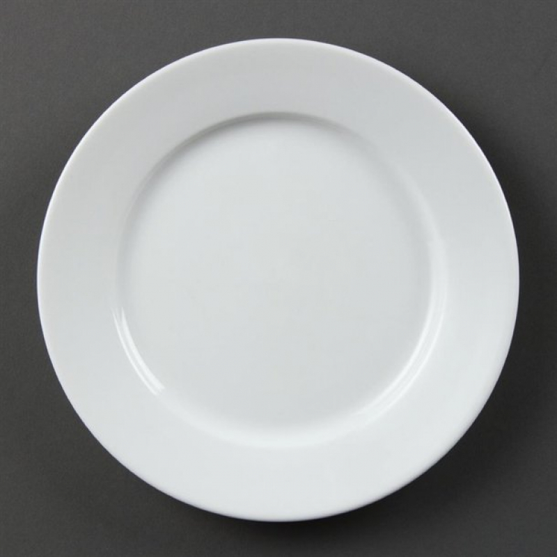 Olympia Whiteware Wide Rimmed Plates 202mm (Pack of 12)
