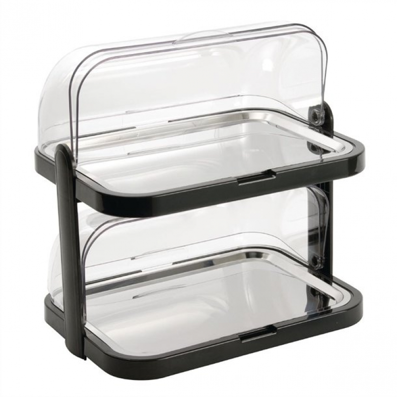 Double Decker Roll Top Cool Display Trays