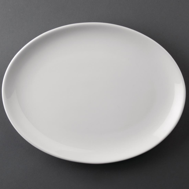 Athena Hotelware Oval Coupe Plates 254 x 197 mm (Pack of 12)